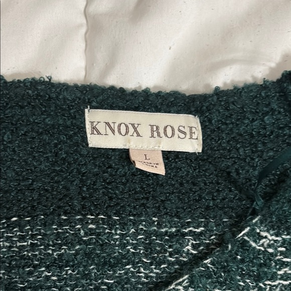 Knox Rose green,Gray, cream V Neck Sweater - Picture 2 of 2